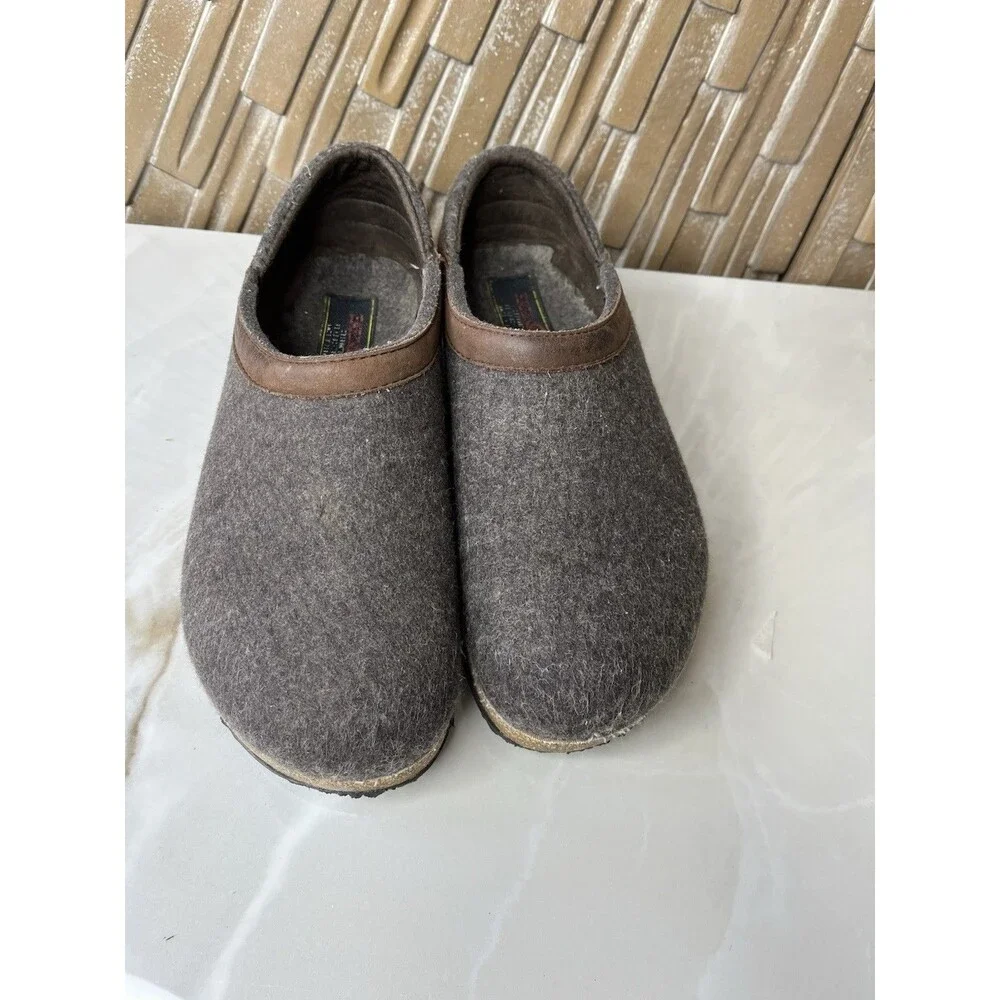 Haflinger Grizzly Buffalo Clogs Mules Slippers Wool Slip On Shoes 37 Us 8 Women